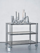 Lysestage børstet aluminium